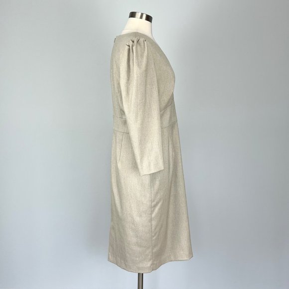 Antonio Melani Dhara V Neck Stretch Sheath Dress Beige Natural size 12 - Picture 6 of 12